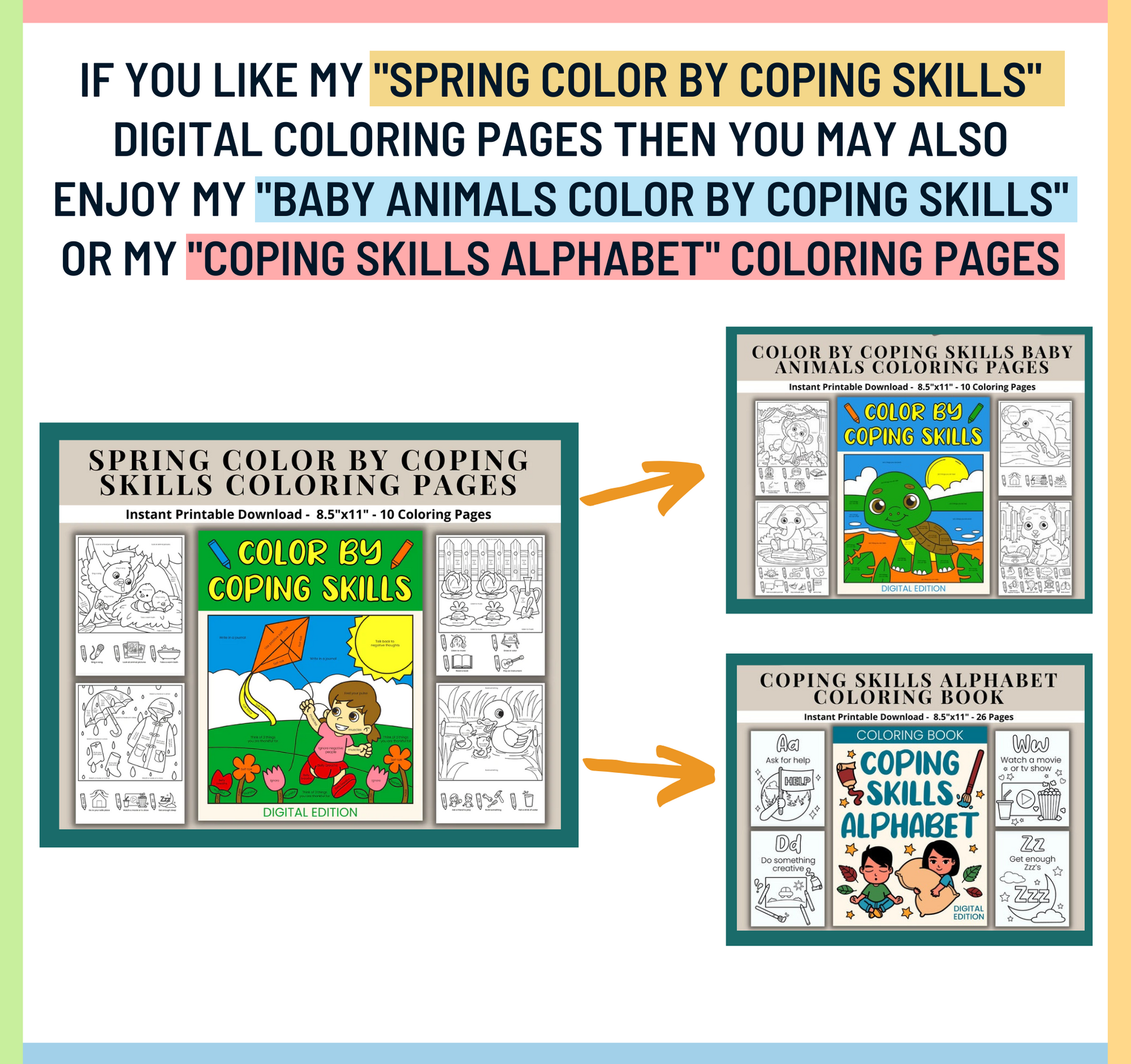 Spring coloring pages for kids â mental health center kids