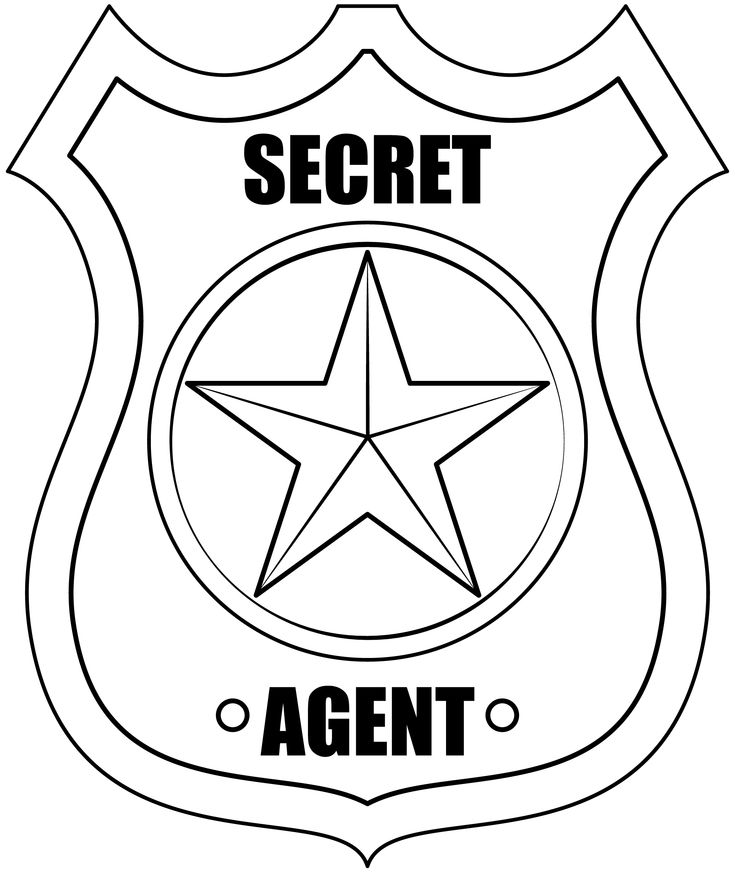 Secret agent badge printable template free printable papercraft templates secret agent detective crafts badge template