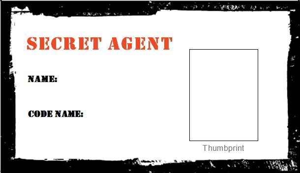 Secret agent card