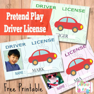 Free printable licenses and id cards for kids