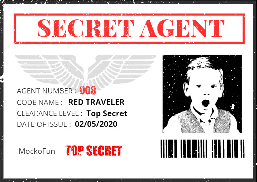 Ðµï free secret agent id card