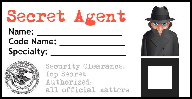 Secret agent badge template free printable