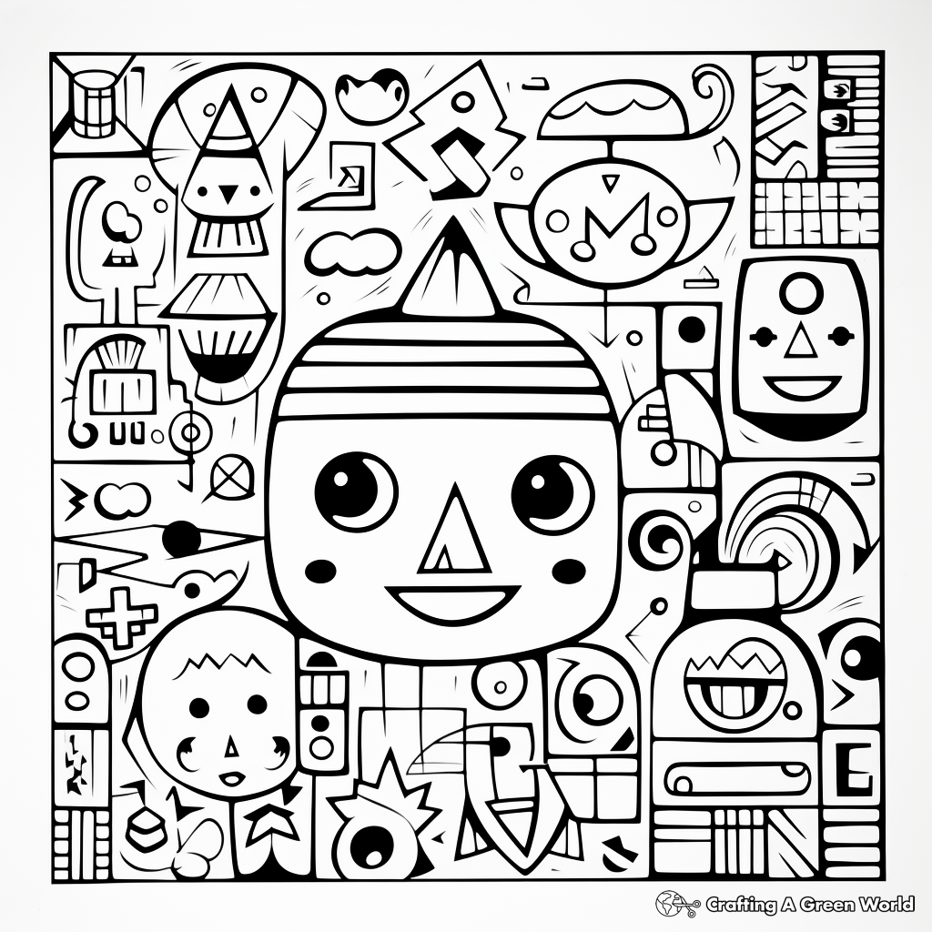 Shapes coloring pages