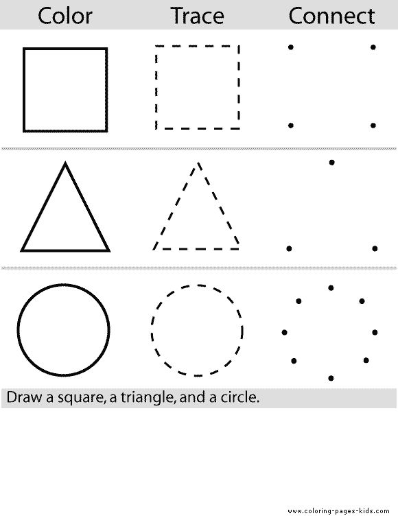 Shape color pages