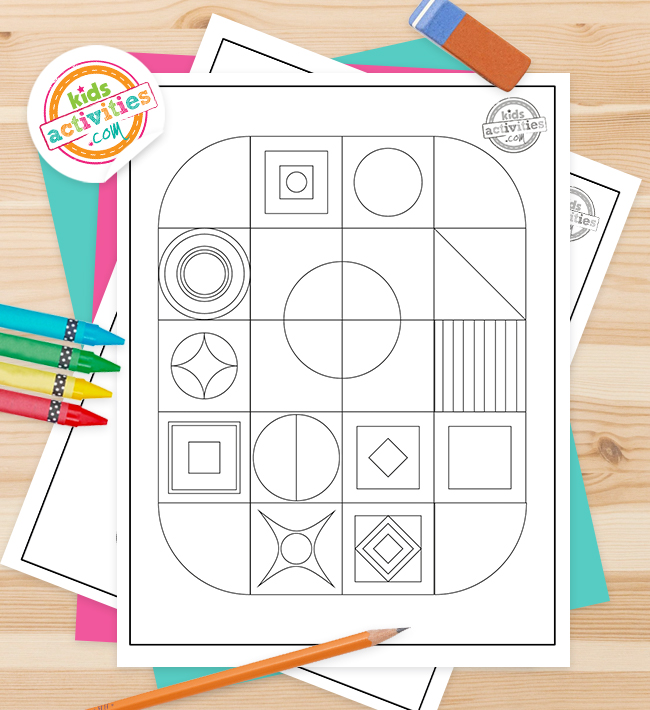 Free printable geometric coloring pages for kids kids activities blog