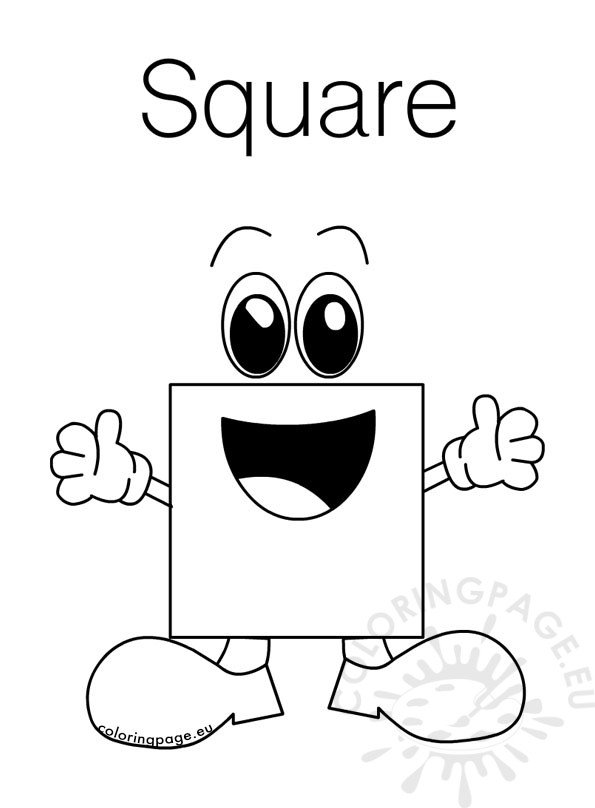 Preschool square coloring page printable coloring page