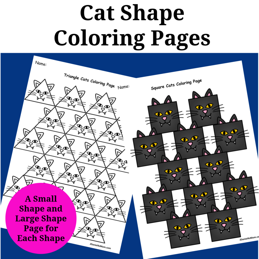 Cat shape coloring pages