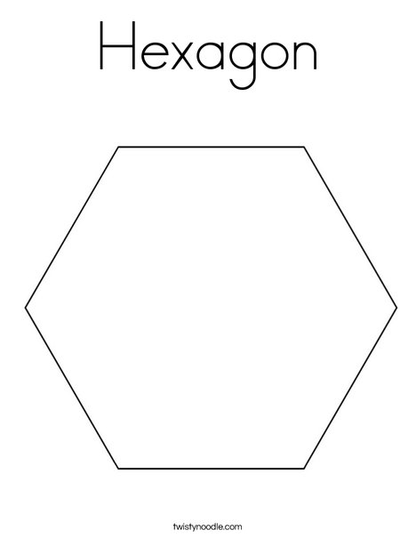 Hexagon coloring page