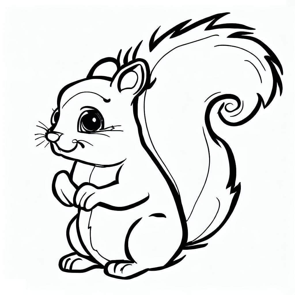 Squirrel coloring pages