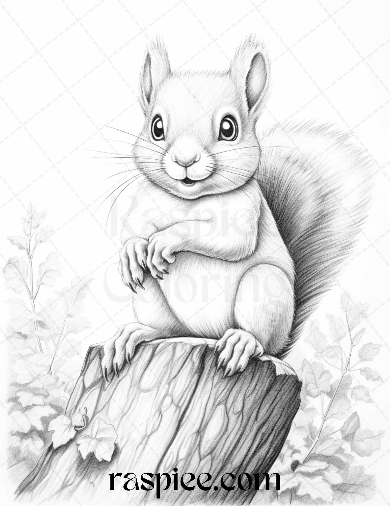 Adorable squirrels grayscale coloring pages printable for adults ki â coloring