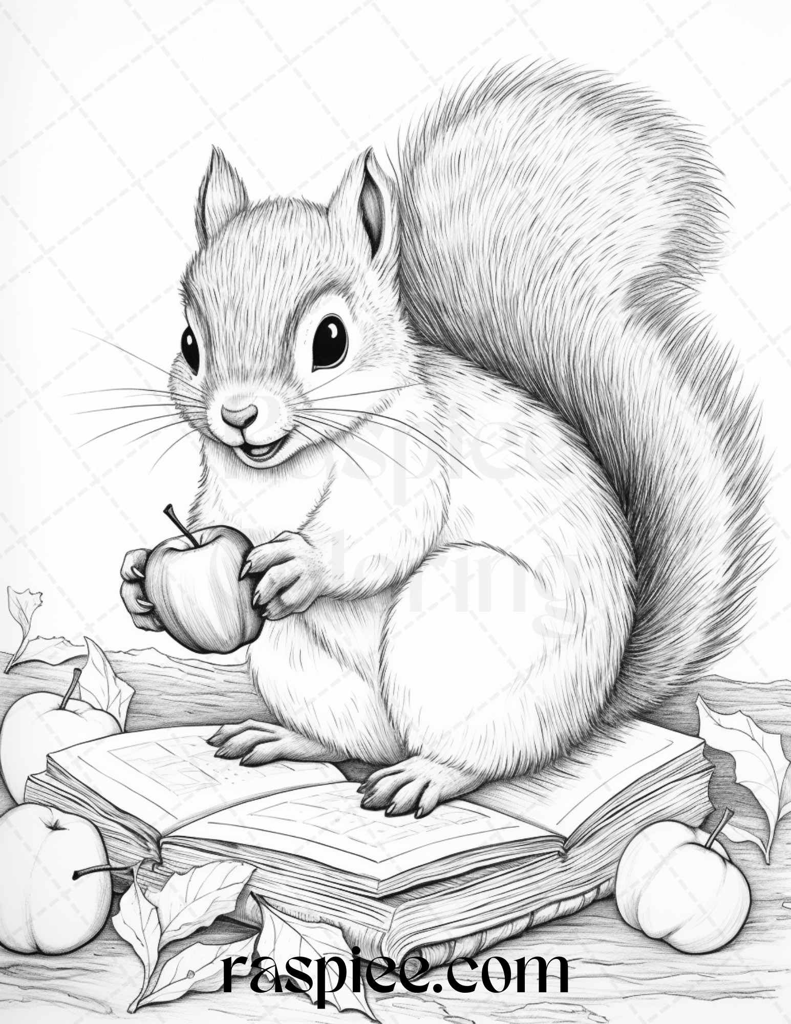 Adorable squirrels grayscale coloring pages printable for adults ki â coloring