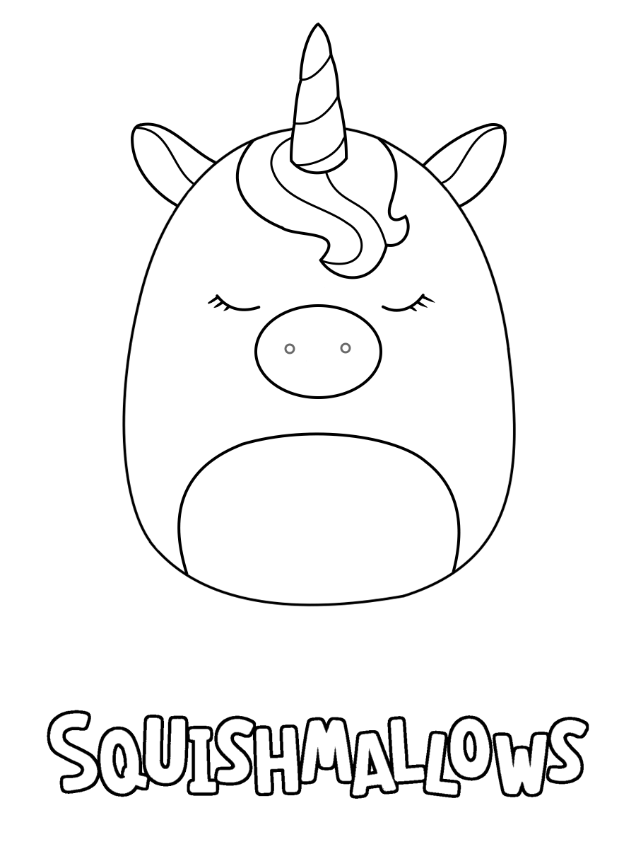 Squishmallow coloring pages print and color