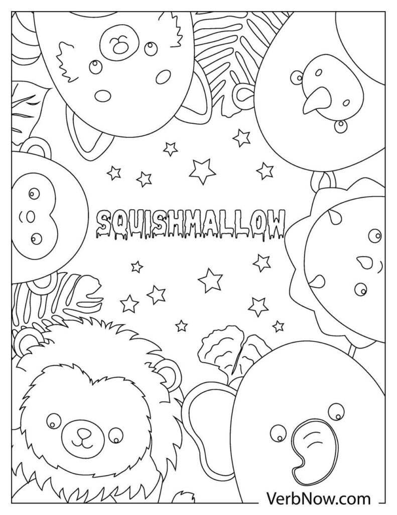 Free squishmallows coloring pages book for download printable pdf