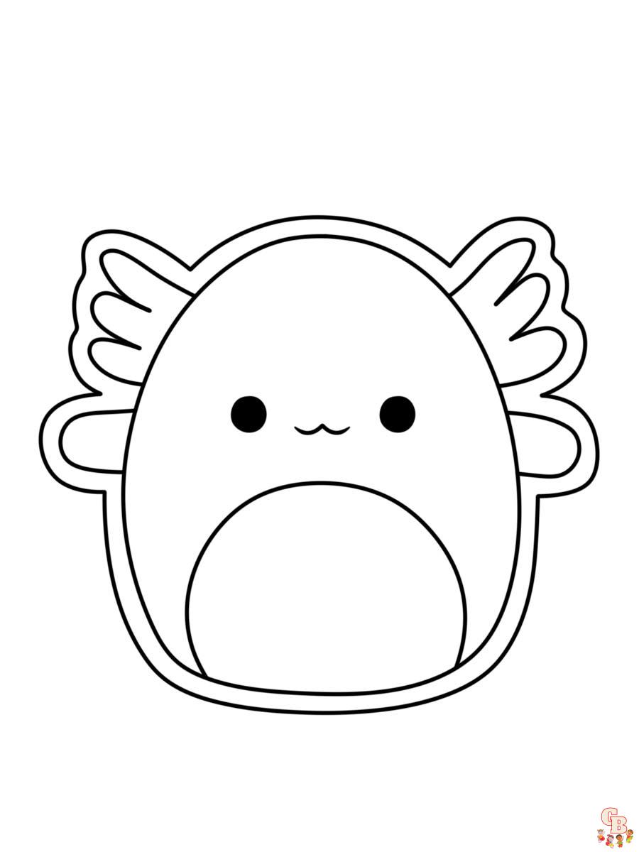 Squishmallows coloring pages for kids free printable sheets