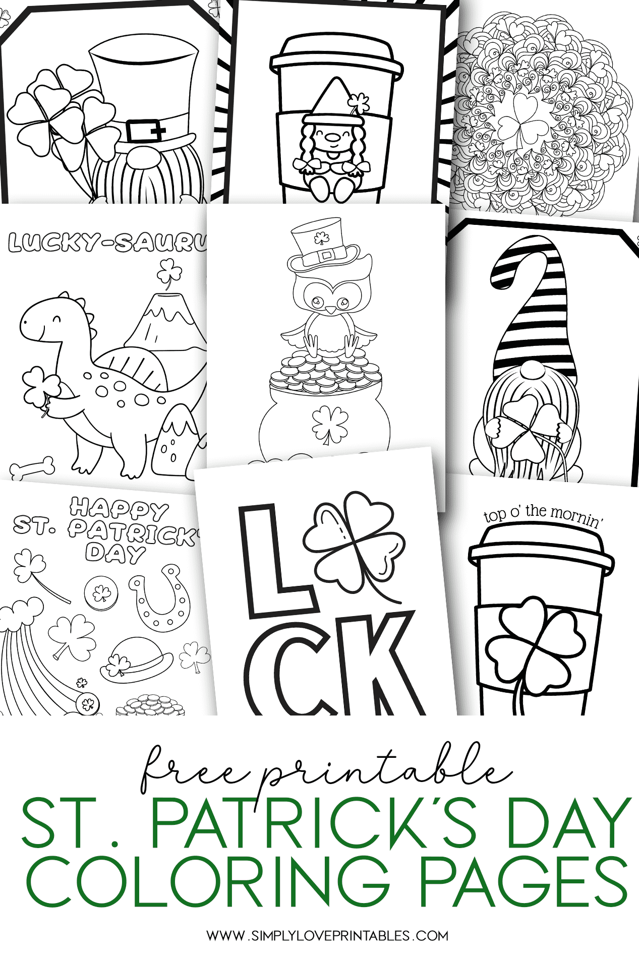 Free st patricks day coloring page printables