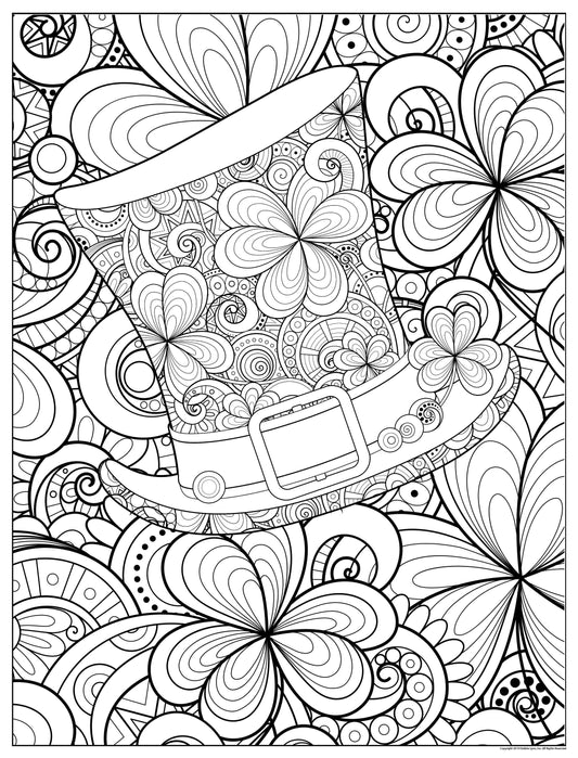 St patricks day coloring posters â debbie lynn