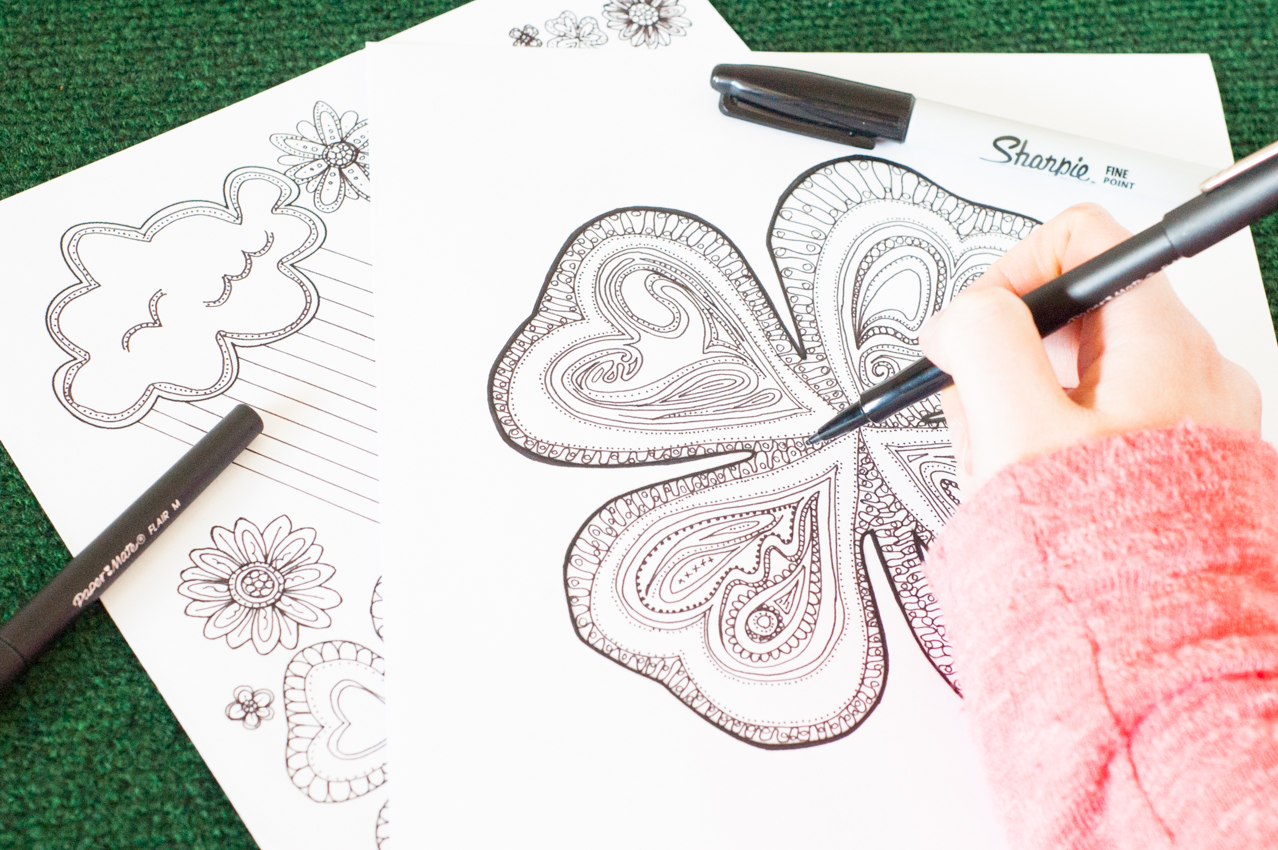 Adult coloring pages for st patricks day