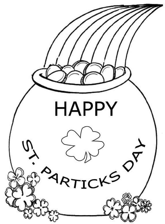 Pot of gold coloring pages