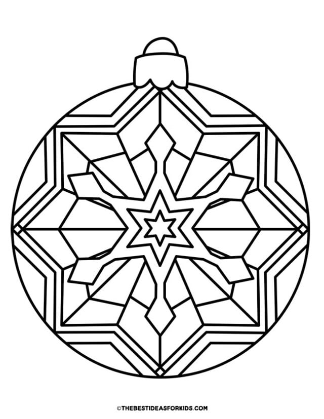 Ornament coloring pages free printables