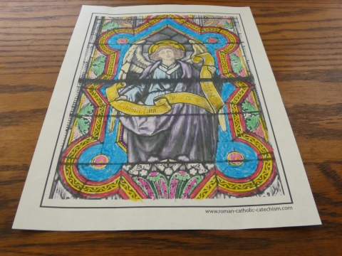 Stained glass coloring pages âï church window coloring printables