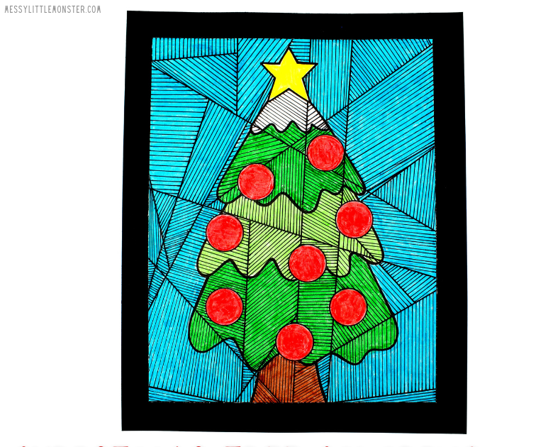 Christmas tree coloring page