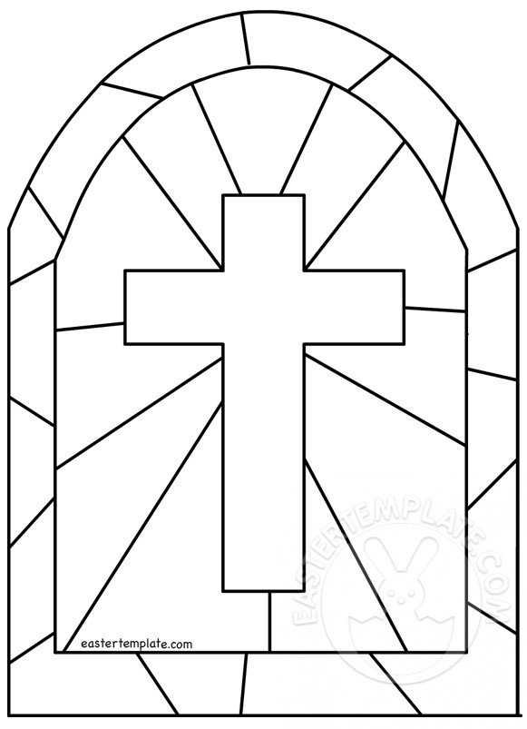 Free printable stained glass cross