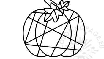 Stained glass pumpkin printable coloring page