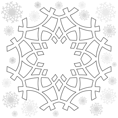 Snowflake coloring page free printable coloring pages