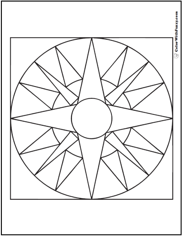 Geometric coloring pages to print â pdf digital downloads