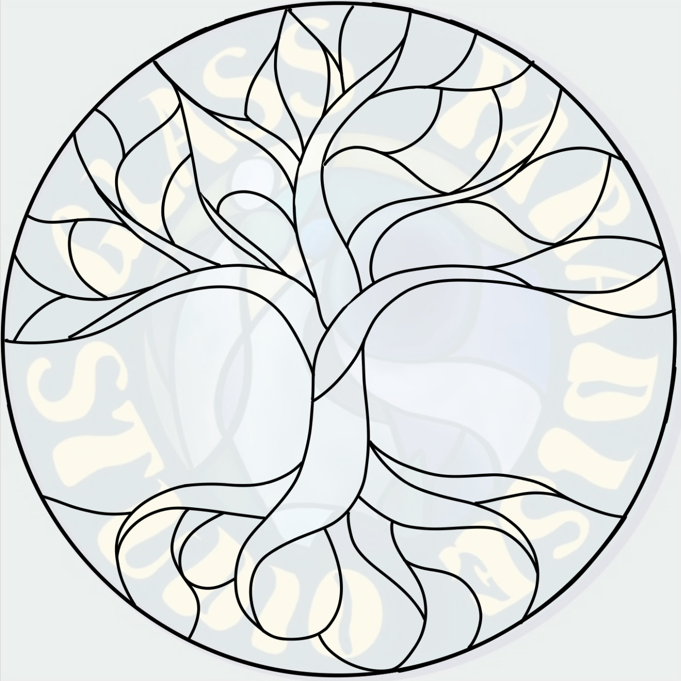 Tree of life stained glass pattern pdf jpg svg png and psd digital file stained glass tree suncatcher digital pattern