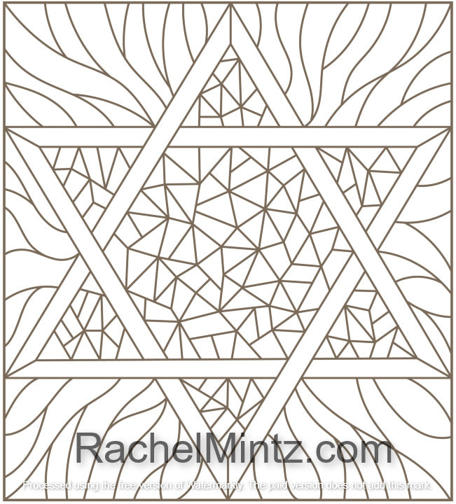 Religious abstract stained glass pdf coloring book