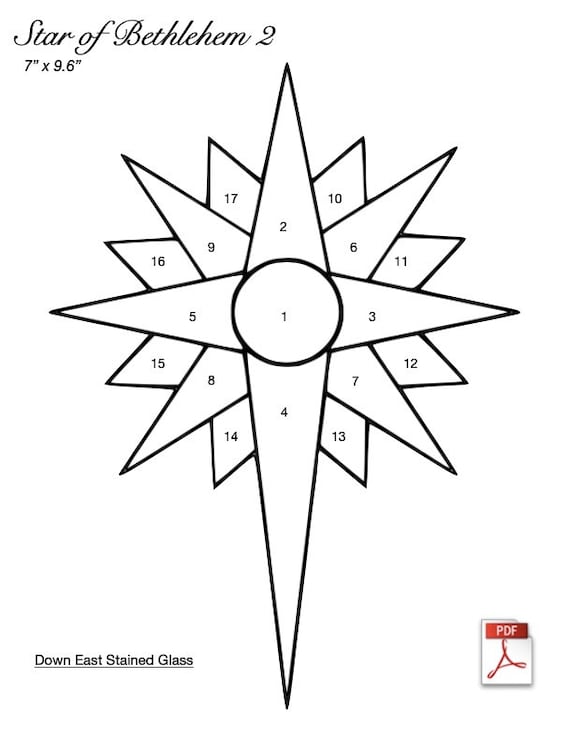 Star of bethlehem stained glass pattern pdf download now