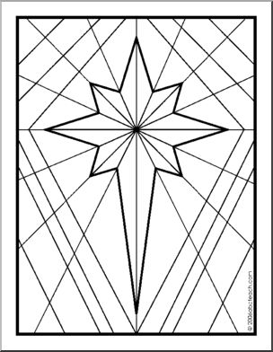 Coloring page christmas star