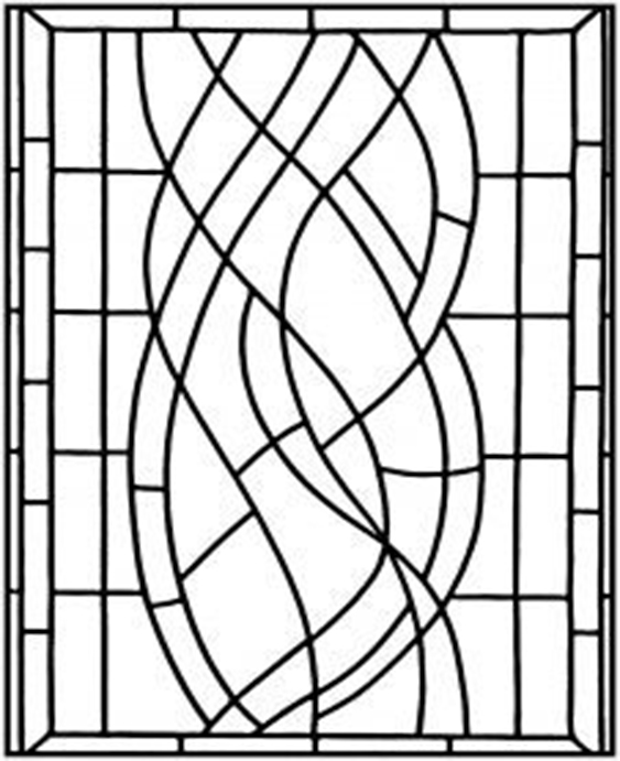 Free easy to print stained glass coloring pages