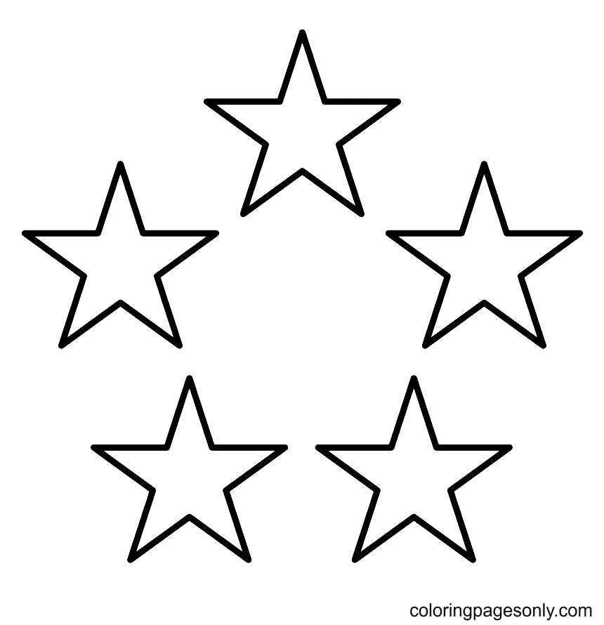 Star coloring pages printable for free download