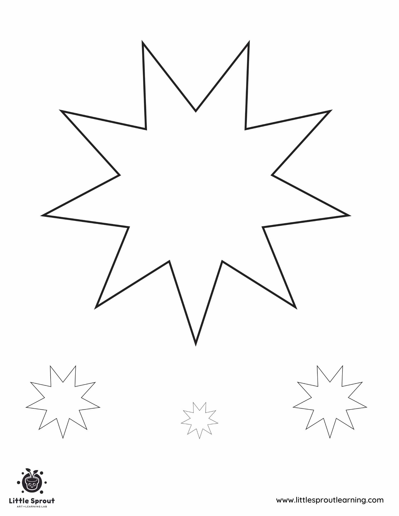 Best star coloring pages little sprout art