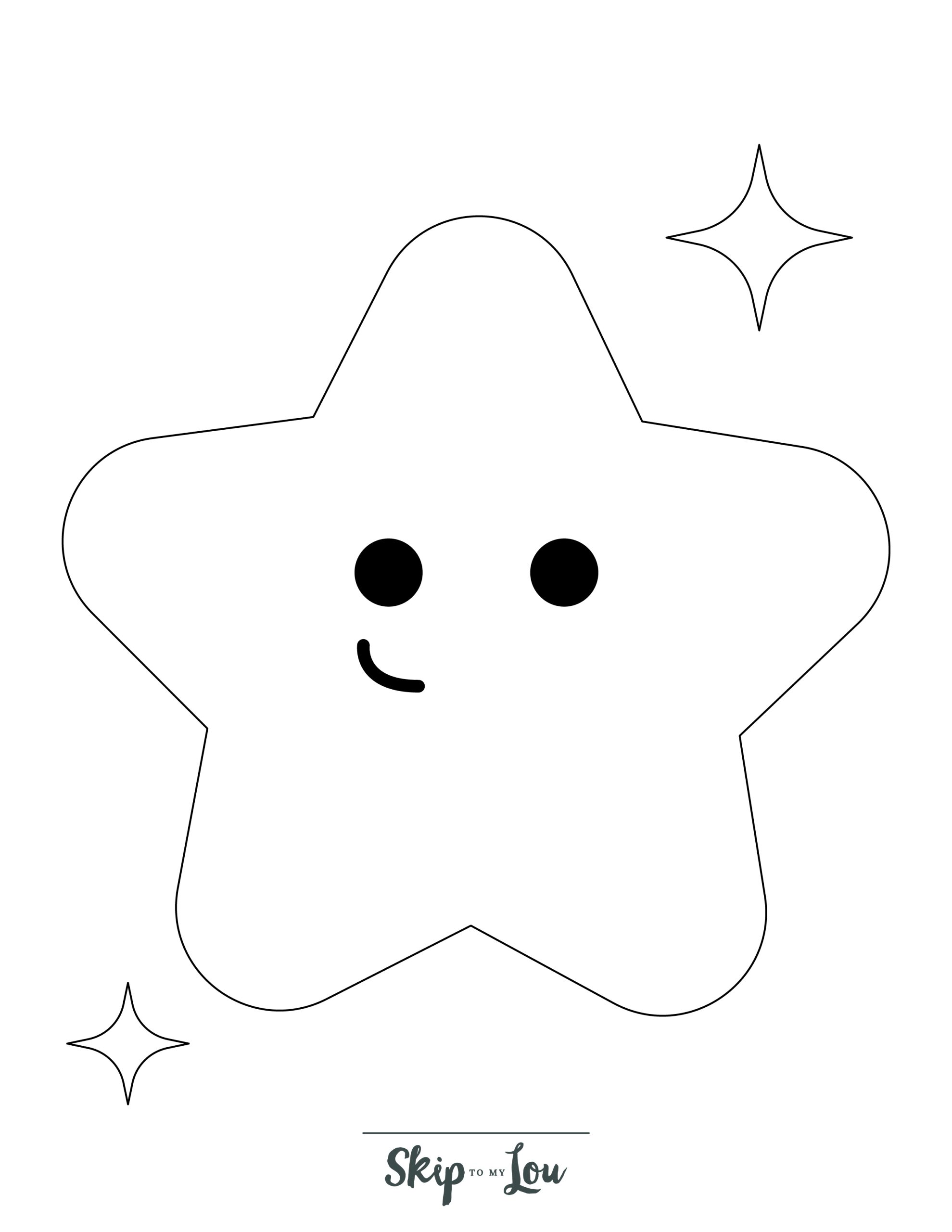 Free printable star coloring pages