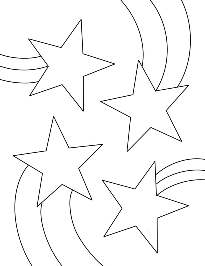 Free star coloring pages for kids â the hollydog blog