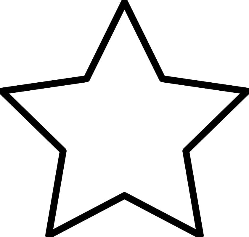 A simple star coloring page