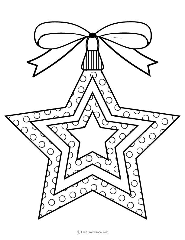 Christmas star coloring pages