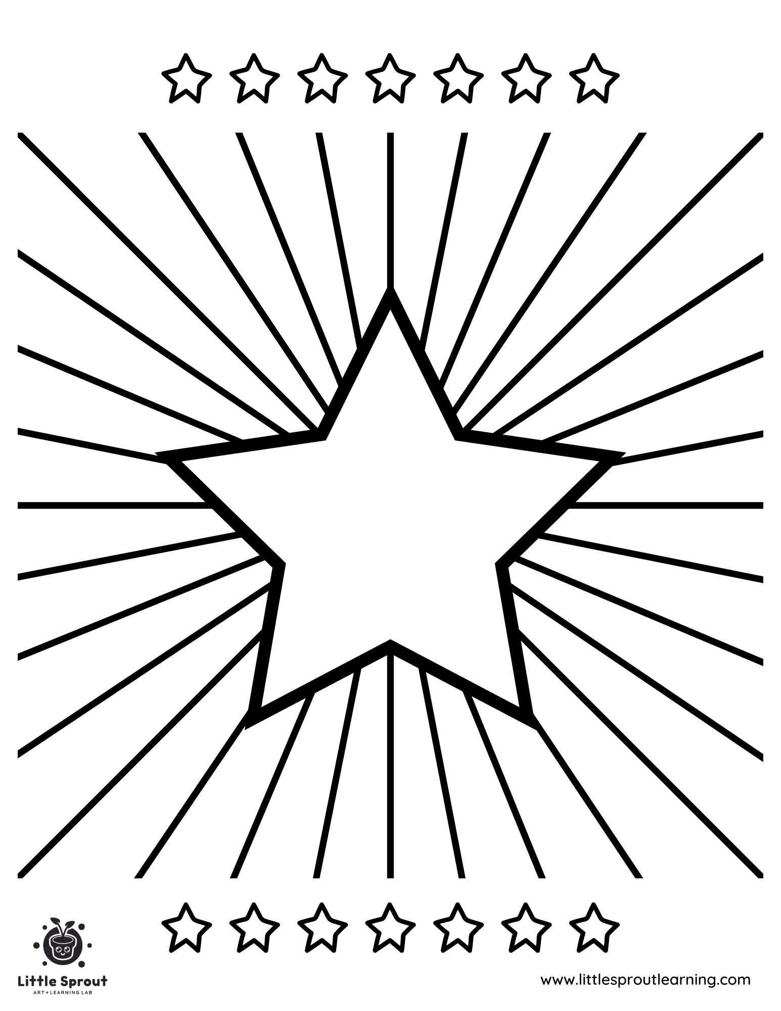 Best star coloring pages little sprout art