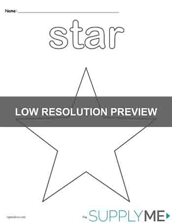 Star coloring page