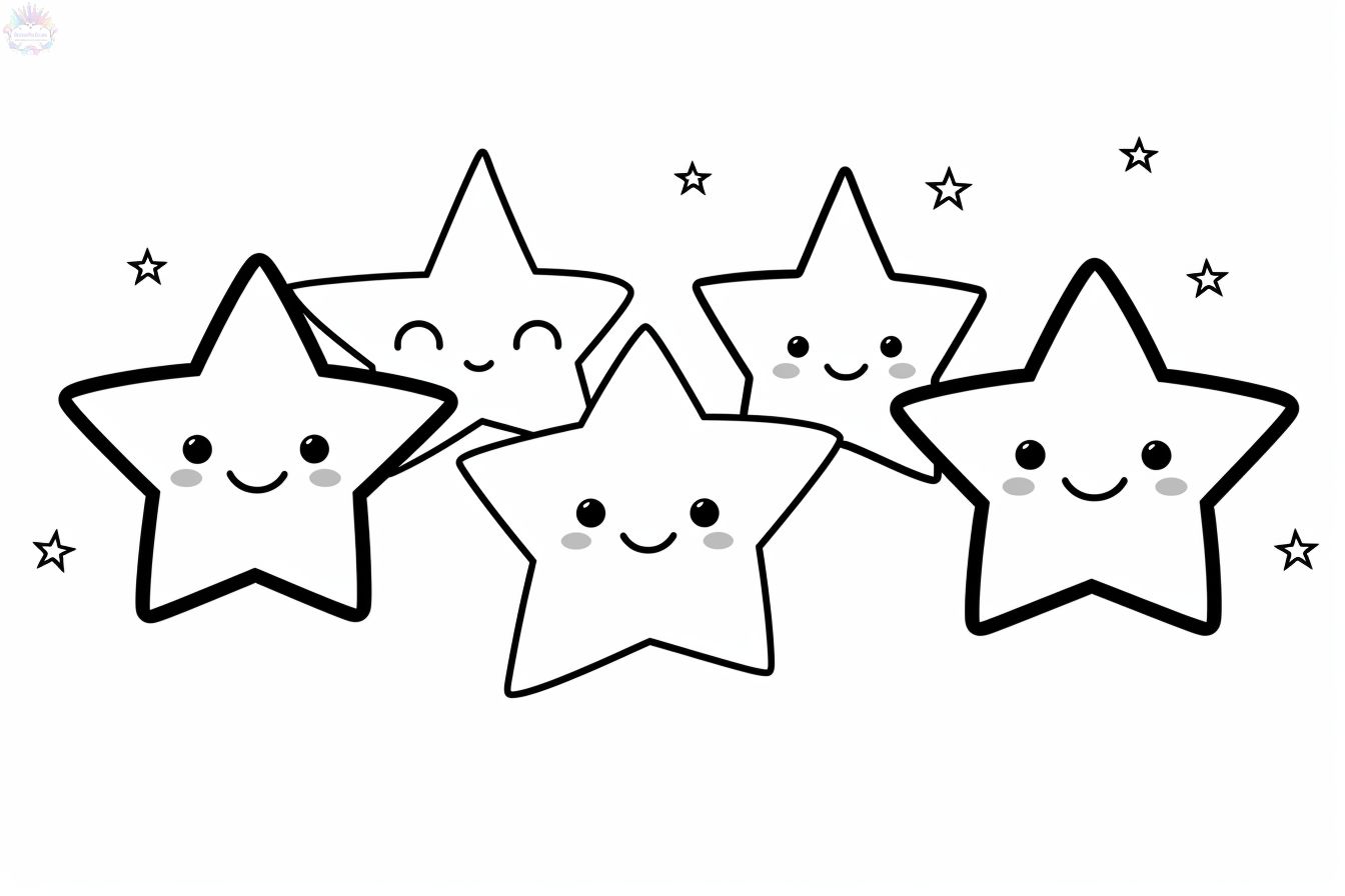 Star coloring pages