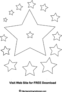 Stars coloring page