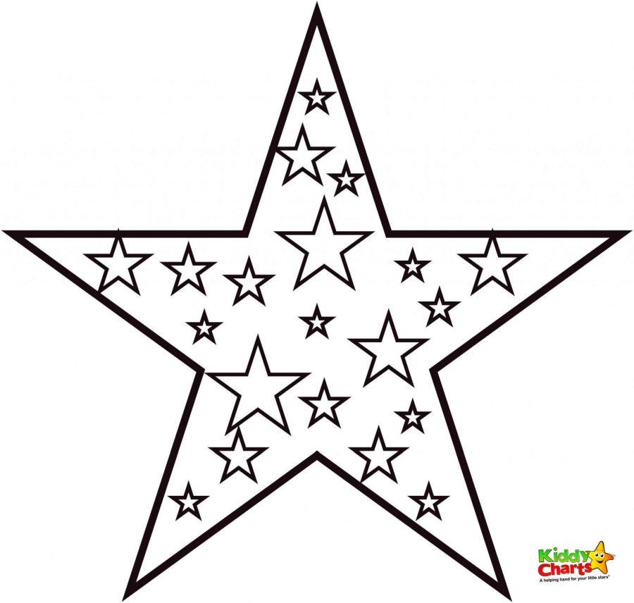 Get this star coloring pages free to print for kids