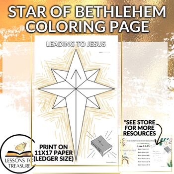 Star of bethlehem coloring page