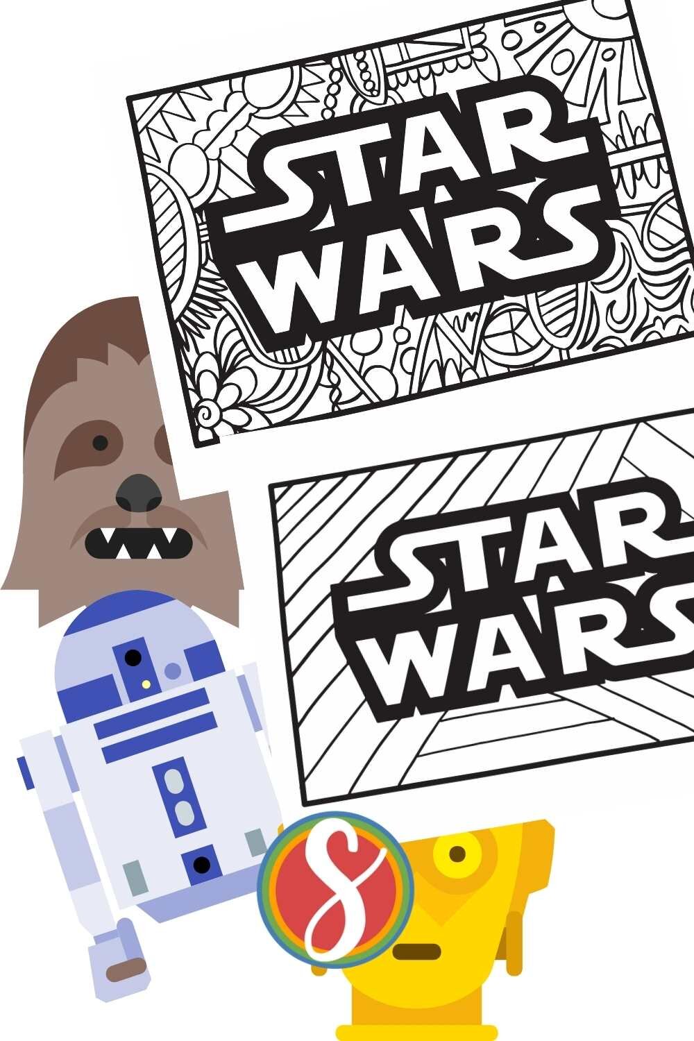 Free star wars logo coloring pages â stevie doodles