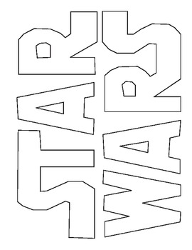 Star wars logo coloring by rock and roll kindergarten tpt