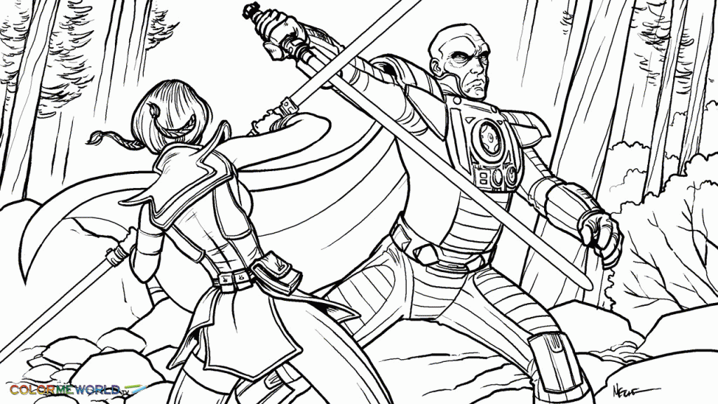 Star wars battle coloring pages