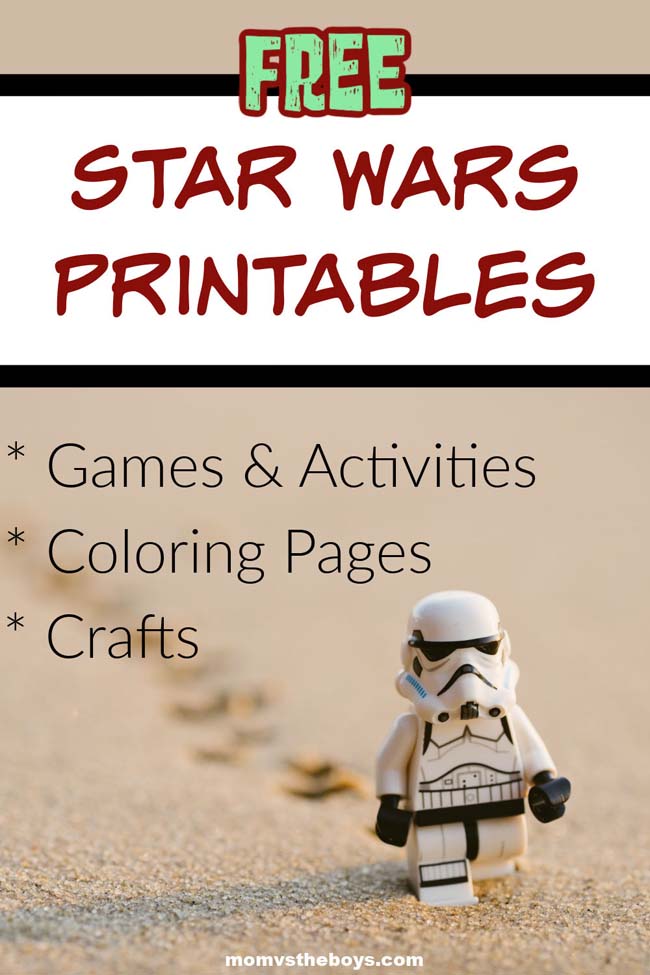 Free star wars printables print play â mom vs the boys